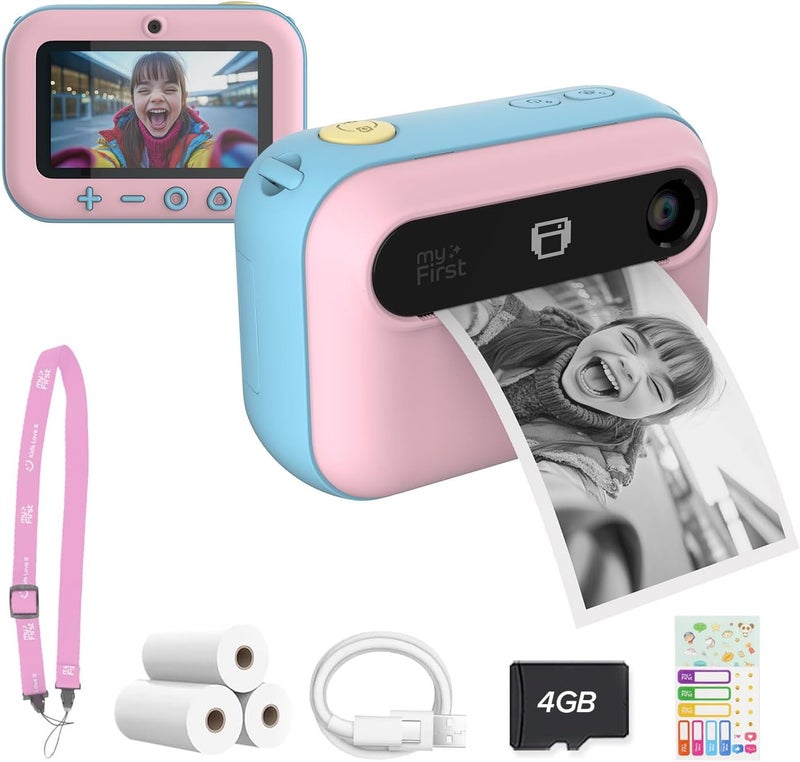 My First New Camera Insta 20 - Instant Print Digital Camera for Kids with 16MP Photos 1080P, 4-12 Years Old Girl Gift Ideas, Thermal Printing No Ink, Support Micro SD Card (Cotton Candy) - Image 1